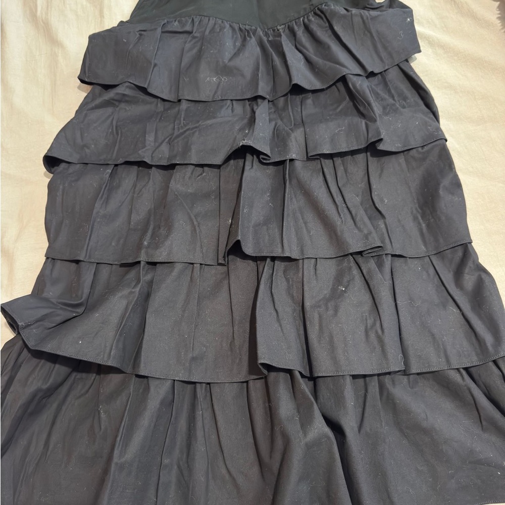 Reformation black Maxi Skirt Tiered Casual